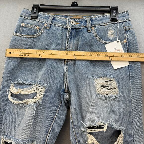 Pol Anthropologie Women's Reckless Boyfriend Distressed Jeans SMP35 Sz.M Preppy - Picture 13 of 16